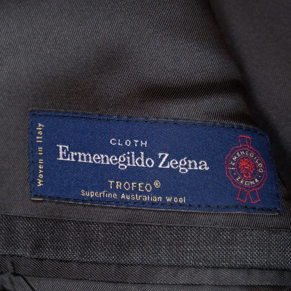 Ermenegildo Zegna Blazer Mens 42R Gray Trofeo Wool Saks Italy